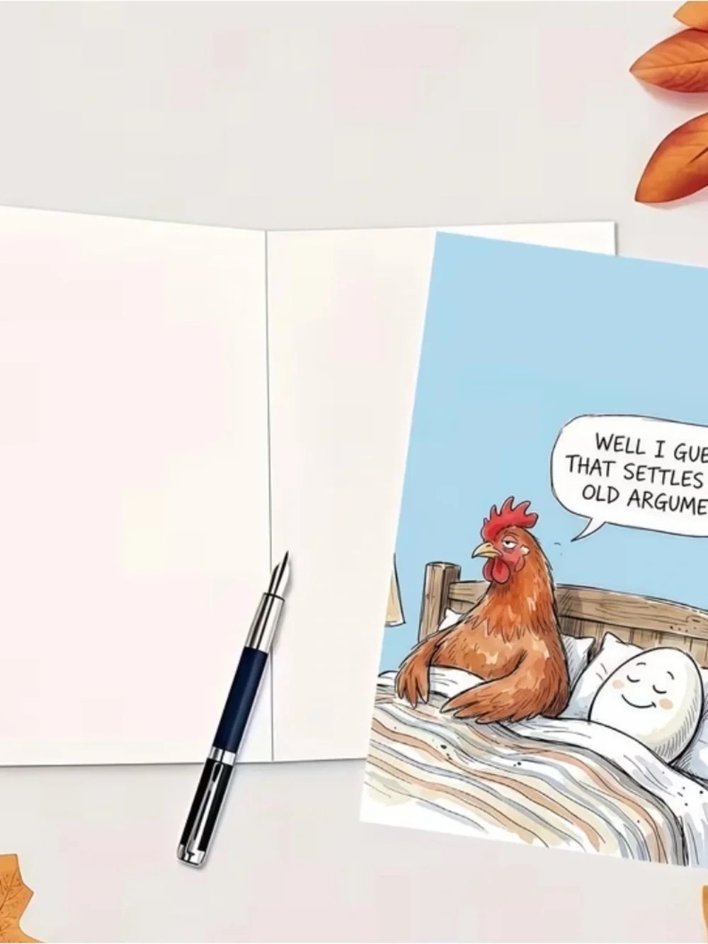 Funny Chicken & Egg Greeting Card